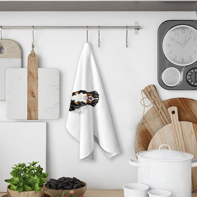 Bernese Mountain Bathroom Decor Gifts Hand Towels, Bernese Mountain Dog Bathroom Hand Towels Decorative Set of 3, Dog Gifts for Women,Home & Kitchen