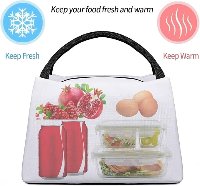 Cute Pet Printed Insulated Lunch Tote Bag for Men Women Reusable Lunch Box Cooler Bags Wide Open Lunch Organizer for Work Travel Picnic