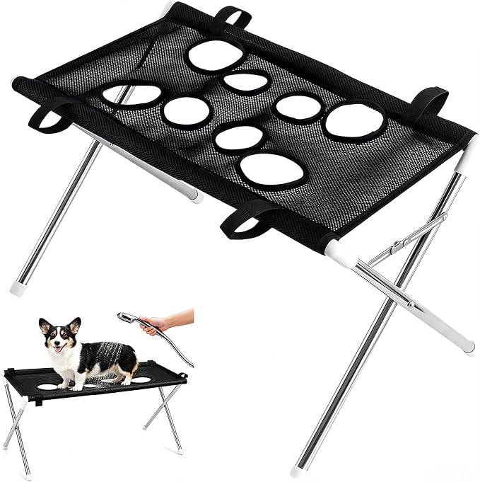 Pet Bathing Hammock for Dogs, Foldable Dog Bath Holder Sling Shower Chair | Pet Washing Station, Ear Cleaning, Bathing Use, Foldable Design, Secure Strap