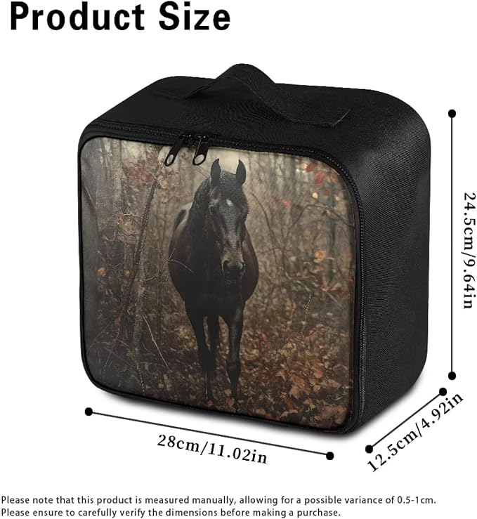 Rnyleeg Horse Hunting Empty First Aid Kit Organizer Large Capacity First Aid Bag with Handle Waste Resisitant Emergency Medical Kit for Home