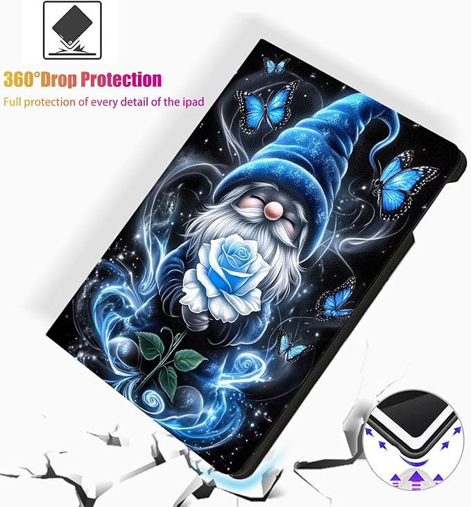 for Samsung Galaxy Tab A9 Plus/A9+ 5G 11 Inch 2023 Model X210/X215/X216/X218 Tablet Case,Auto Wake/Sleep,Adjustable Stand Protective Cover - Cute Dog Floral