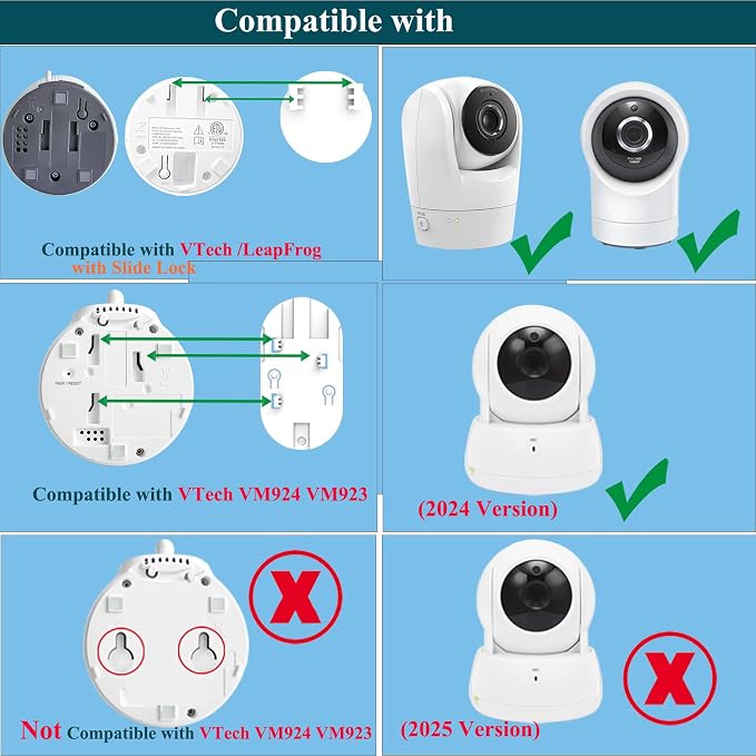 Baby Monitor Mount Holder for Vtech VM901/VM928HD/RM7766/RM7764/RM5766HD/5764HD/5755/5263/5754HD, VM919HD,Leapfroge LF930HD/LF2936/LF925/LF915/LF920