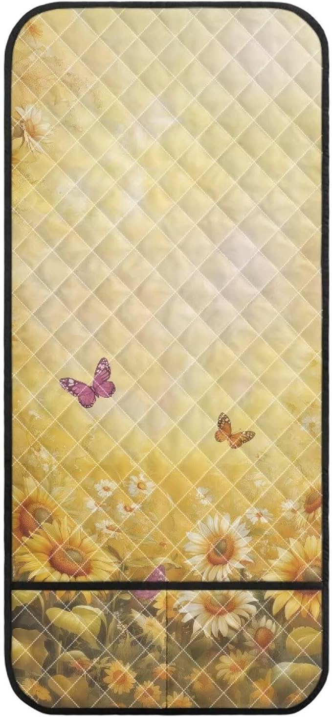 Daisy Butterfly Stretch Couch Arm Covers Breathable Armrest Covers Chairs Arm Cover Easy to Clean, Scratch-Resistant Sofa Arm Protector Cover Home Furniture Decor