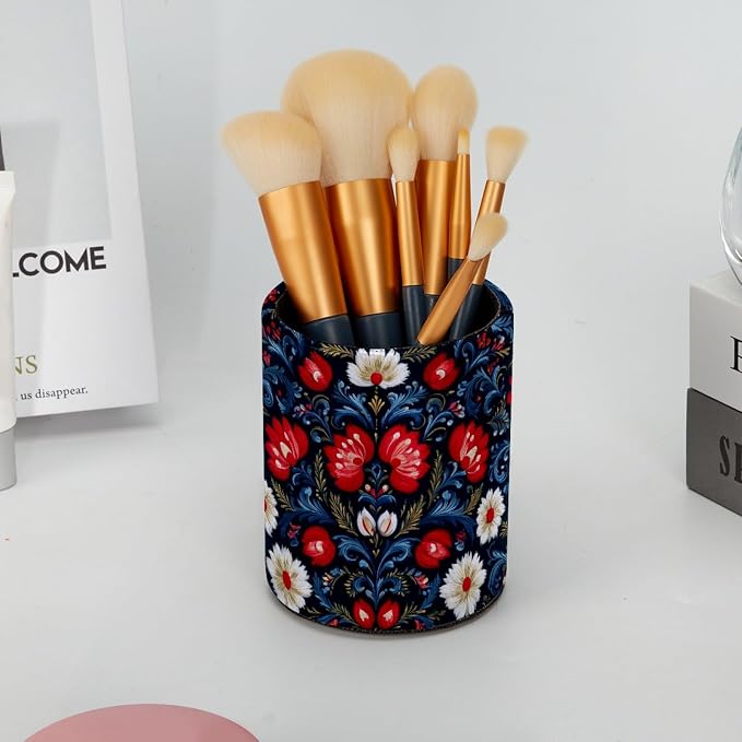Flower Pen Holder, Pencil Cup Marker Brush Holder Desk Storage Case, Desktop Organizer for School Office Home Supplies