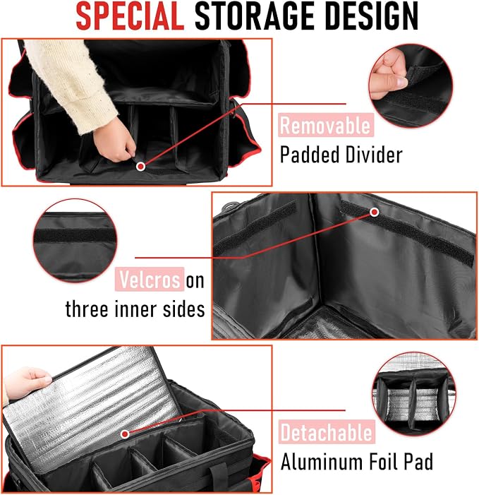 Large DIY Rolling Cleaning Caddy Bag, Cleaning Caddy with Wheels | Wear-Resistant & Waterproof 900D Oxford Cleaner Supplies Organizer for Housekeepers, Kitchen, Home, Office, Tool Storage