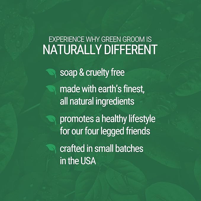 Green Groom Green Clean Dog Shampoo, 1 Gallon - Plant Based Ingredients, 50:1 Concentrated, Moisturizes Dry Itchy Sensitive Skin, Antioxidant Rich, Professional Grade