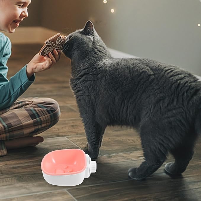 jojofuny Wall Mounted Abs Pet Food and Water Bowl for Small Animals and Dogs, Easy to Maintain Feeding Bowl Suitable for Indoor Use