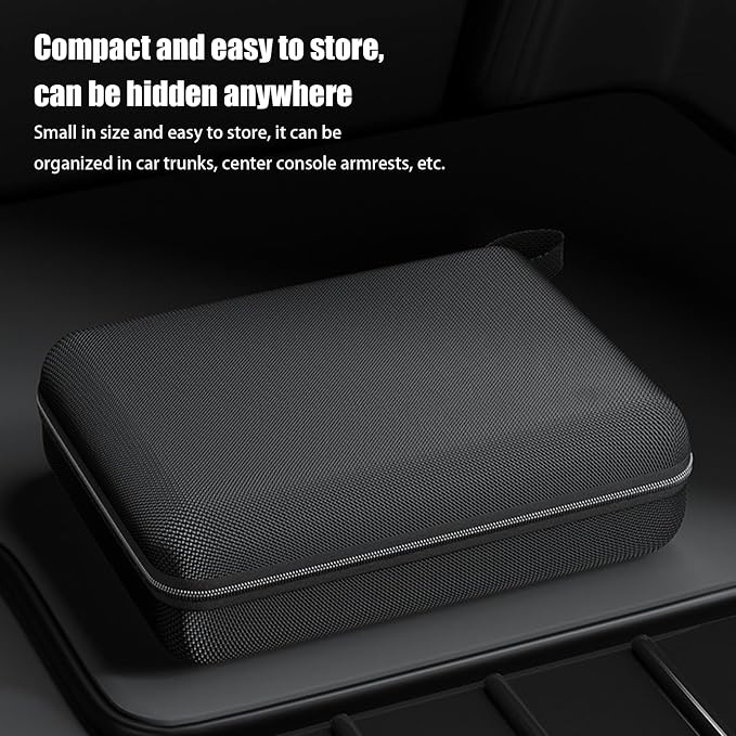 Car Vacuum Cleaner Storage Bag Portable Tool Storage Case, Portable Pouch | Car Vacuum Cleaner Tool Bag Zipper Closure, Pet Hair Organizer for Cleaner, Inflatable Pump, Earphone Cable, Sunglasses