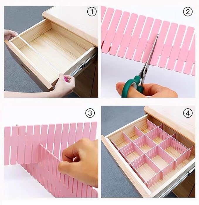 Drawer Divider Multifunctional Plastic Storage Separator for Home
