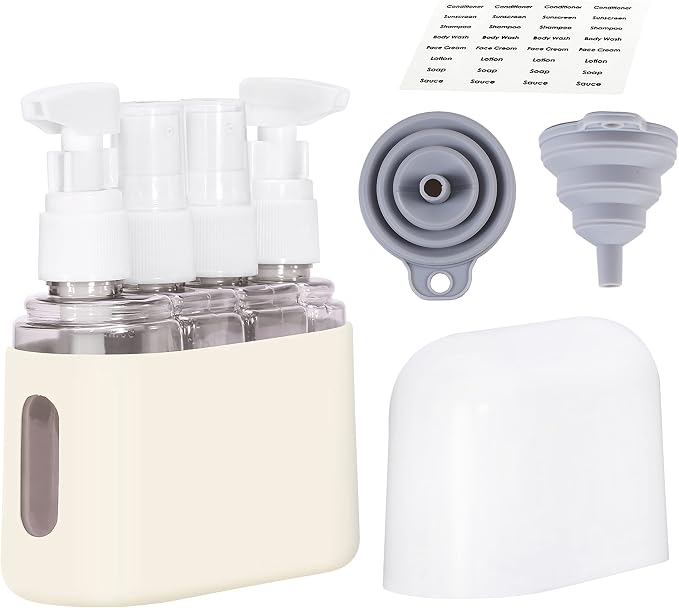 Bpluma Travel Bottles, Leak Proof Containers | For Toiletries TSA Approved Airplane Accessories Kits For Liquid With Labels