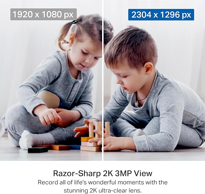 Tapo 2K Pan Tilt Security Camera for Baby Monitor, Dog Camera,C211(2-Pack) | Motion Detection, 2-Way Audio Siren, Night Vision, Cloud &SD Card Storage, Works with Alexa & Google Home, Black