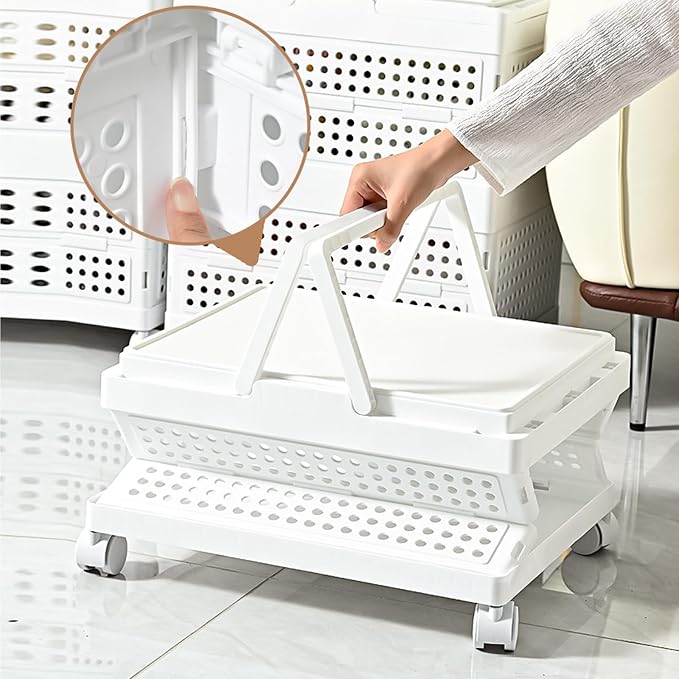 dog toy basket with Handle Pet home,outdoor multifunctional storage box,foldable storage with wheels,portable miscellaneous,storage basket