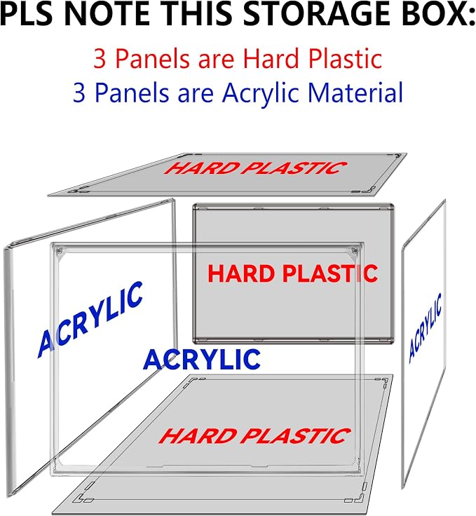 12 Pack Clear Shoe Storage Boxes Stackable, Large Sneaker Organizer | Acrylic Magnetic Door, Plastic Drop Front Shoe Containers for Men up to Size 12.5, Transparent Shoe Organizer for Closet