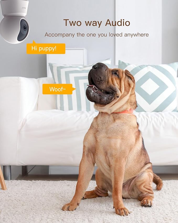 ARENTI 4MP Pet Camera P2Q, 5G WiFi 6 Indoor Security Camera, Free Phone App