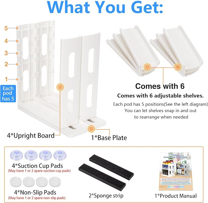 Dutiplus 3-Tier Medicine Organizer Cabinet Storage Rack with Pull-and-Rotate Design for Holding Vitamins, Supplements, Cosmetics 10.82" H x 5.82" W x 10.43" D Creamy White