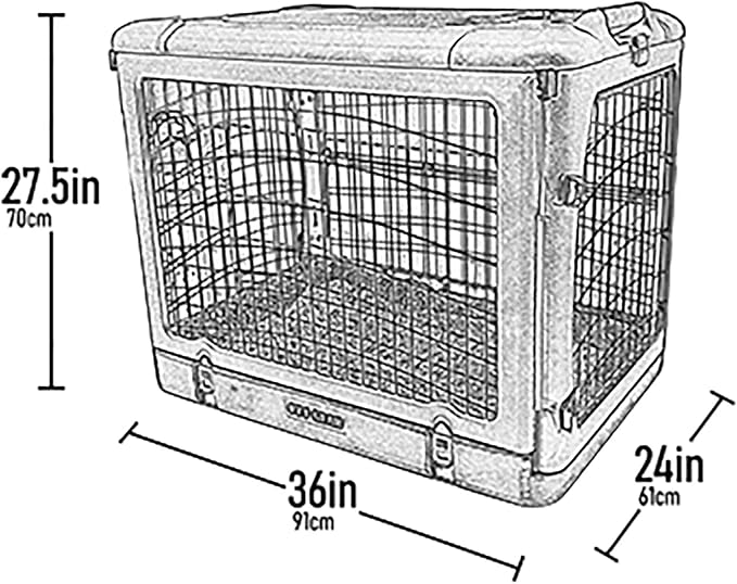 Pet Gear The Other Door 4 Door Steel Crate for Dogs/Cats, 36", Sea Salt | Garage-Style Door, Includes Removable Tray, No Tools Required