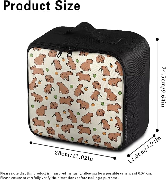 Empty First Aid Kit Capybara Theme Large Capacity First Responder Bag for Family Camping Trips and Car Safety Storage Includes Water-Resistant Lining Soft Interior Washable Exterior