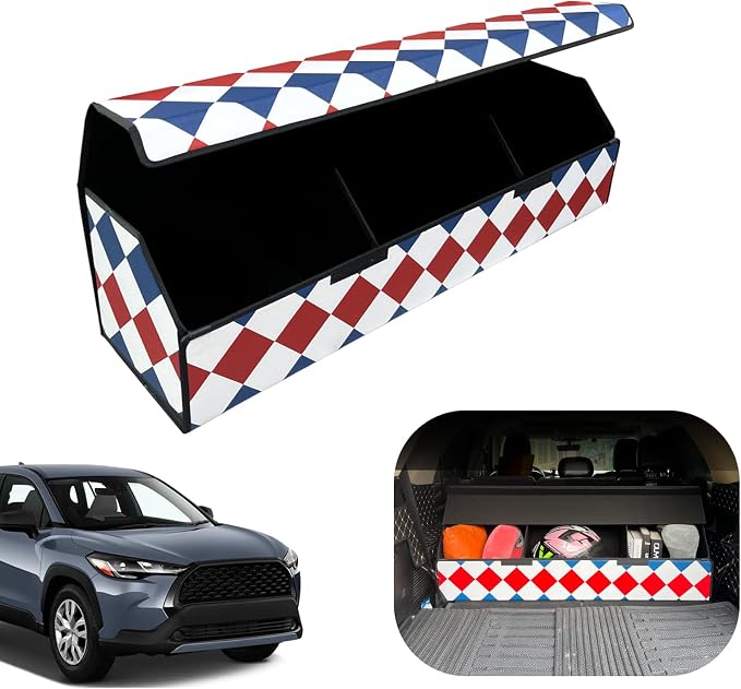 Car Trunk Organizer for For Toyota Corolla Cross - Custom Fit,Large Space Outdoor Trunk Organizer with Leather,Hook and Loop Fastener,4-Layer Cover,For Toyota Corolla Cross2022-2025
