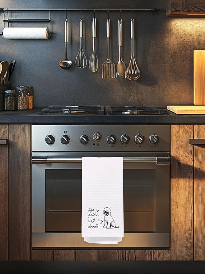 Goldendoodle Hand Towels for Bathroom - Golden Doodle Kitchen Dish Tea Towels, Goldendoodle Mom Gifts for Dog Lovers/Women, Dog Gifts for Mothers Day/Christmas-148