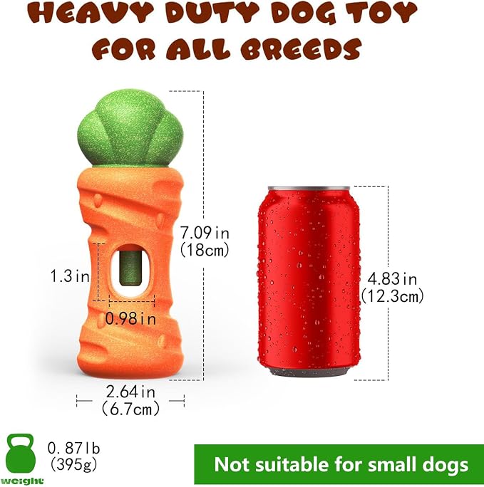 Bully Stick Holder for Dogs,Yak Treat Chew Holder, Prevent Choking Safety Device for Pups Small Medium Large Dogs - (Carrot Style-7in)