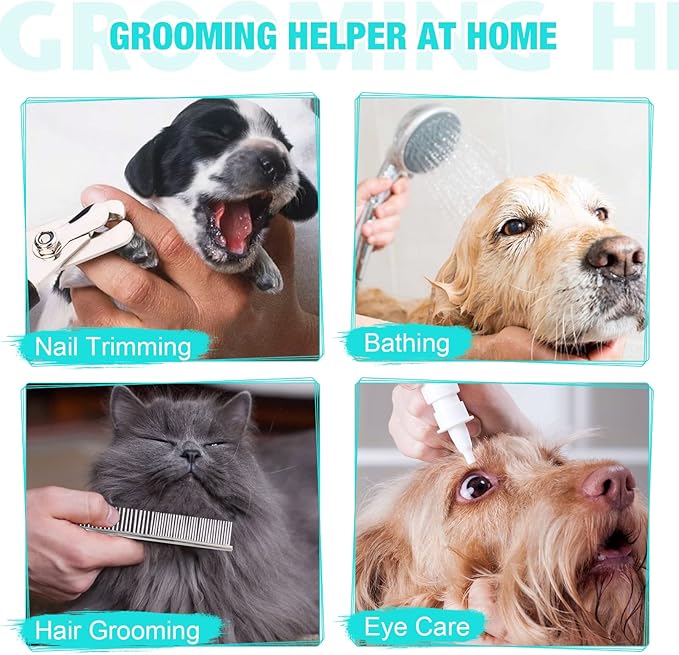 ATESON Dog&Cat Grooming Hammock - Pet Harness for Grooming Nail Trimming (XS 15lb), Dog Sling for Nail Clipping, Dog Hanging Holder for Cutting Nail with Nail Clippers