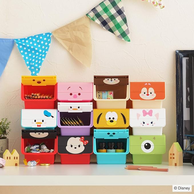 Sanka Disney Tsum Tsum Pluto (Width 4.0 x Depth 4.8 x Height 3.2 inches (10.2 x 12.2 x 8.2 cm), Small Items, Storage Box, Flock, Quattro Dfrq-PL, Made in Japan