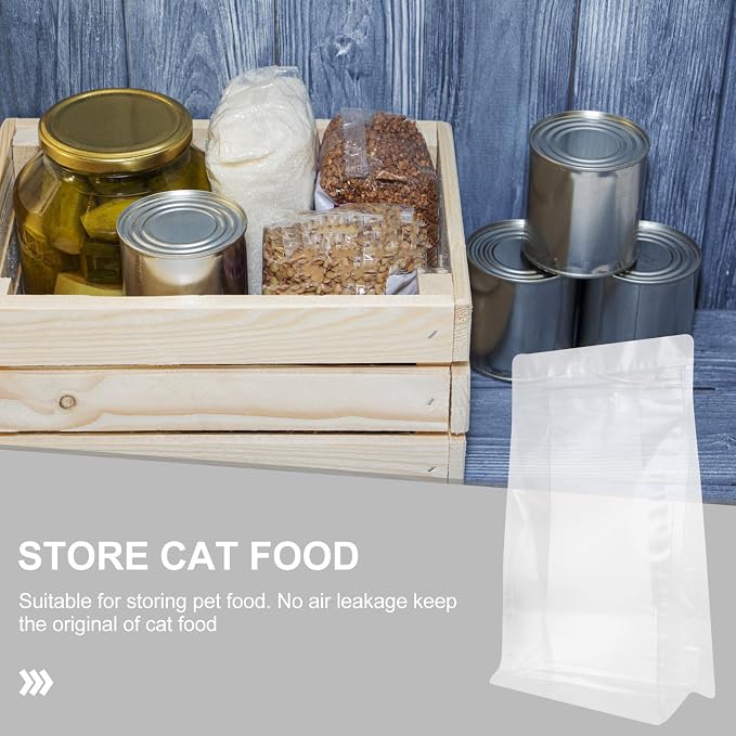 BESTOYARD 30pcs Self-sealing Pet Food Storage Bags for Cat Snacks Made of Sturdy Pet and Opp Material Keep Fresh with No Peculiar Smell for Home