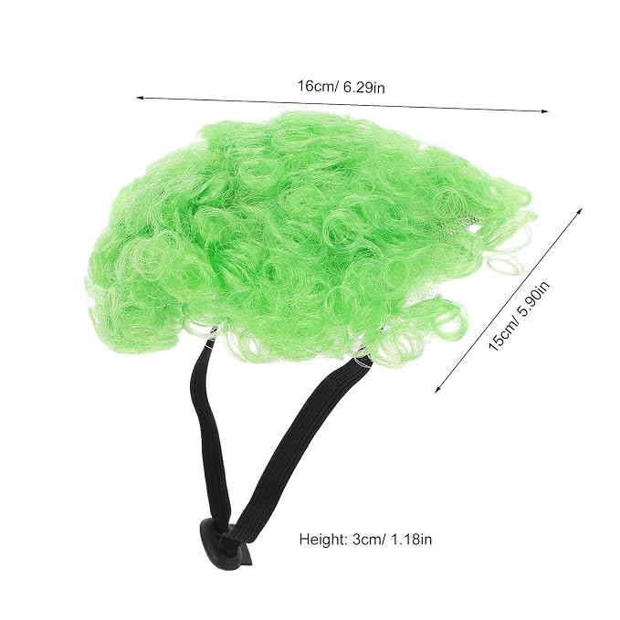 TEHAUX 4pcs Funny Pet Wig for Dogs and Cats, Soft Faux Wig Accessories Adjustable Straps and Snug Fit, for Themed Photoshoots and Festive Photo Props, Easy to Use Costume Headgear