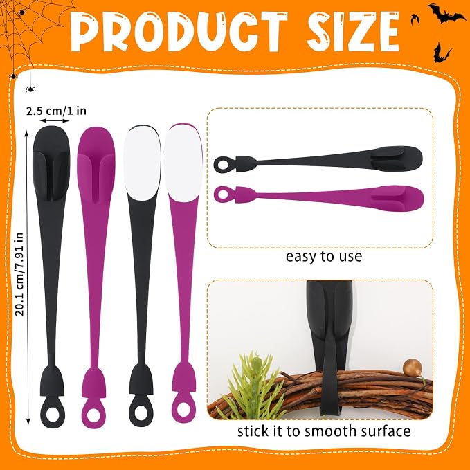 12 Pcs Cord Bundlers Organizer for Appliances, Black,Purple | Self Adhesive Kitchen Sticky Silicone Holder Organizer for Air Fryer, Toaster, Home Decorations Accessories