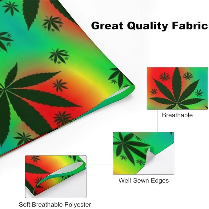 Washable Portable Pet Scarf Rasta Leaf Weedleaf for Small to Large Dogs Travel, Wedding Party, Daily Wear, Ultra Soft Fashion Scarves