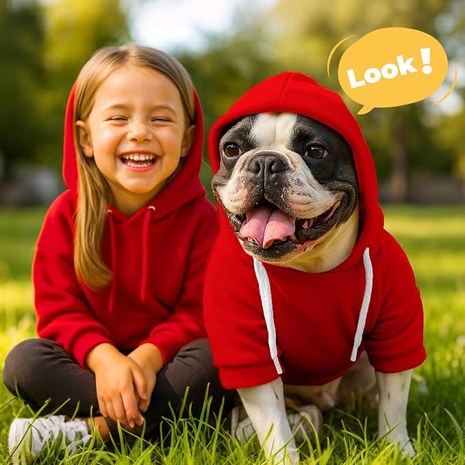 PETCARE Basic Dog Hoodie Sweaters for Small Medium Large Dogs Cats Puppy Clothes Soft Warm Fleece Dog Hoodies Sweatshirt with Small Pockets Fall Winter Chihuahua Dachshund Golden Retriever Outfits
