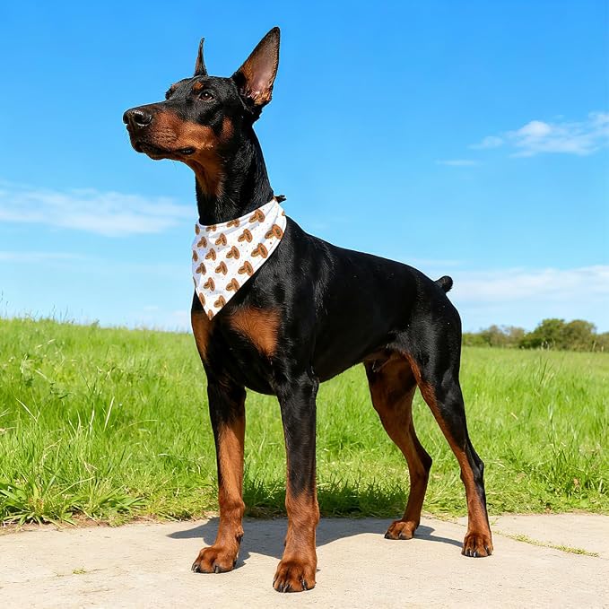 Papaya Dog Bandana, Tropical Fruit Pattern Pet Triangle Scarf for Small Medium Dogs, Cute Puppy Bandana for Daily Wear Walks Picnic Birthday Party Family Photos