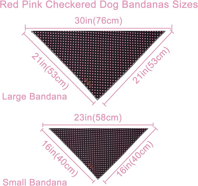 Black Pink Polka Dog Bandana, UP URARA PUP Puppy Bandana for Small,Medium Dog, Spring Summer Cotton Triangle Bid Scarf Dog, Pet Kerchief for Girl Female Dogs or Cats, Fancy Fall Classic Dog Bid Scarf