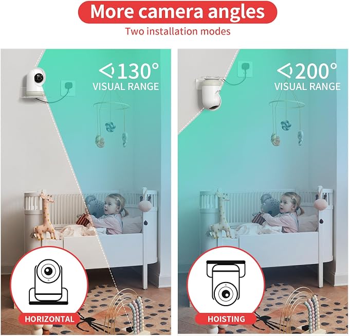 Baby Monitor Shelf - 2PCS Camera Wall Mount Shelf for Echo Spot & Other Small Items in Bedroom, Bathroom, Kitchen, Living Room