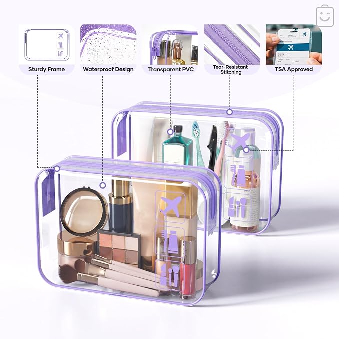Veken 11 Set Compression Packing Cubes Garment Bags for Travel Essentials,Compressible Expandable Luggage Organizer Bags for Clothing,Space Saver Bags with Over 1000 pcs of Mesh Holes(Light Purple)