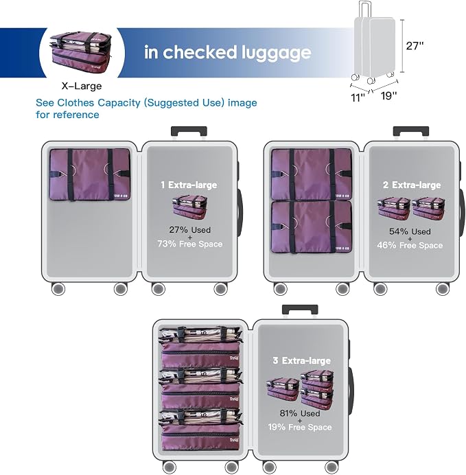 Stow-N-Go Hanging Travel Shelves, Packing Organizer for Luggage. Carry on Closet for Suitcase. Expandable Packing Cube. Travel Essentials. (Burgundy, XL = (L) 17.7" x (W) 11.8")