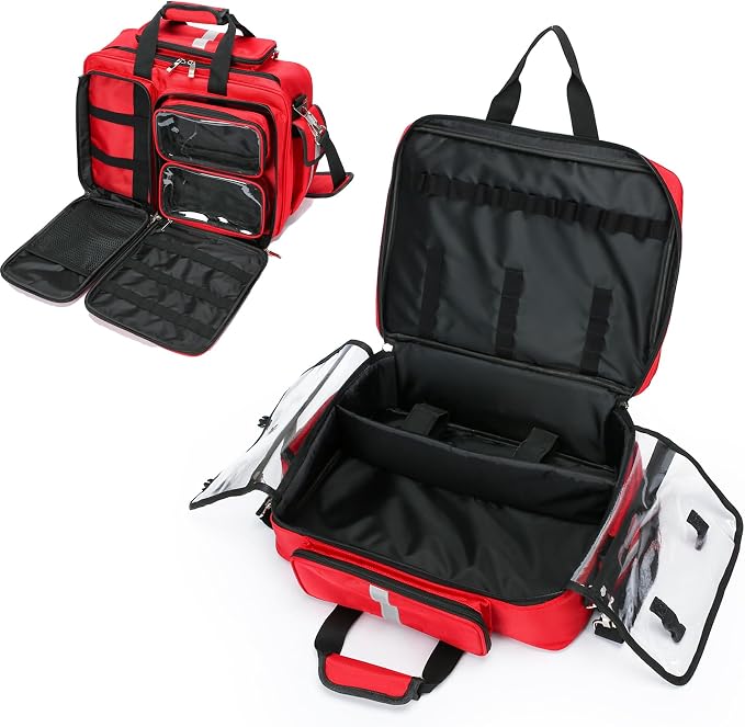 Medical Bag Empty First Aid Bag,Emergency Bag for Nurses,Home Health Care, EMT(Bag Only)