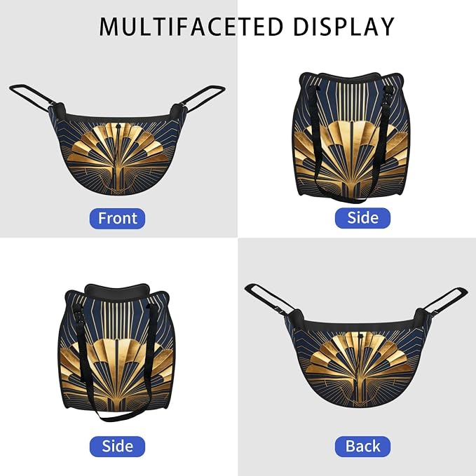 Gold Fan Art Car Seat Organizer-Backseat Storage Bag for Travel | Waterproof Durable. Holds Snacks Gear Essentials. Fits Most Cars.