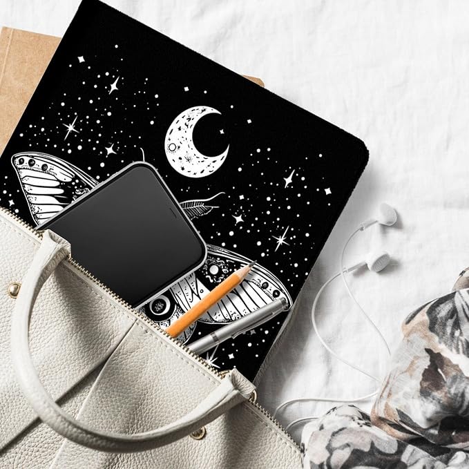 for Microsoft Surface Pro 11/10/9-13" 2024/2022 Tablet Case,Auto Wake/Sleep,Adjustable Stand Protective Cover - Moth Starry Sky