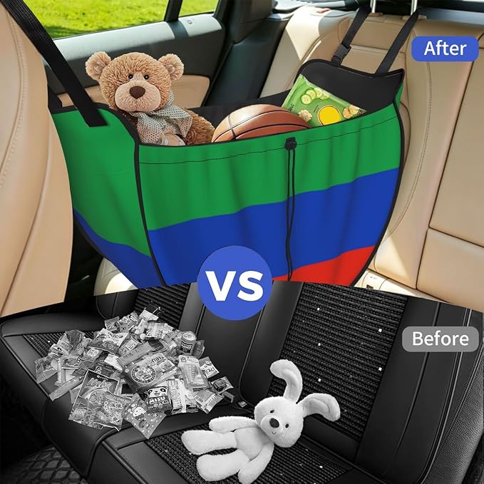 Flag of Dagestan Car Seat Organizer-Backseat Storage Bag for Travel | Waterproof Durable. Holds Snacks Gear Essentials. Fits Most Cars.
