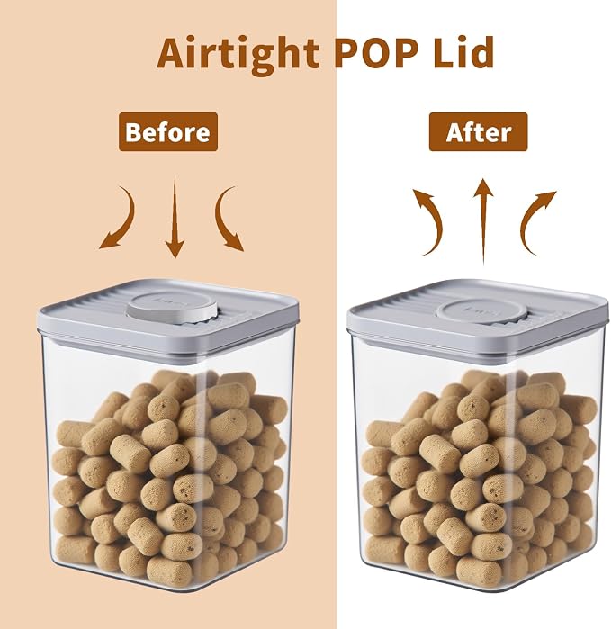 2 Pack Pet Food Storage Containers, 2.6L & 1.6L Small Animal Food Storage Box, Hamsters Treats Container with 1 spoons suitable for cats/hamsters/guinea pigs/rabbits dry food container
