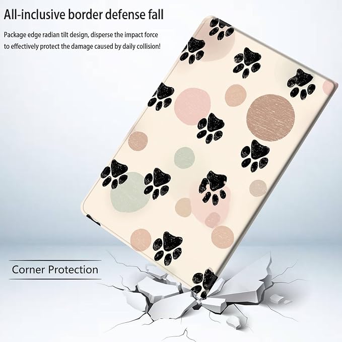 Bxgolkgd Tablet Case for Samsung Galaxy Tab A9 Plus/A9+ 5G 11 Inch 2023(SM-X210/X215/X216/X218),Shockproof Stand Cover with Heat Dissipation,Auto Wake/Sleep Function,Paw Print