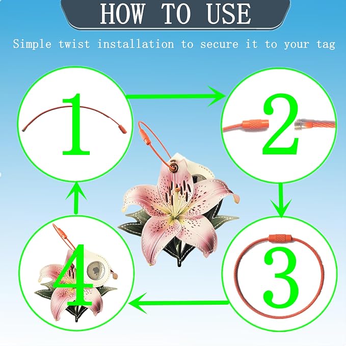 PU Leather Luggage Tag with Airtag Holder Case Set and Name ID Label | Hidden Compartment for AirTag Travel Suitcase Tracking Case with Stainless Steel Loop,Cute Fruit Plant Animals Styles,Lily