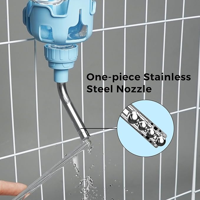 Vannon Dog Water Dispenser for Cage, 15oz Auto Feeding Crate Water Bottle for Dogs, Cats & Rabbits, Pet Nozzle Diameter: 12mm, BPA Free, Blue