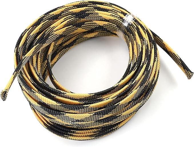 33ft PET Expandable Braid Cable Sleeving, 1/3 inch Cable Management Sleeve