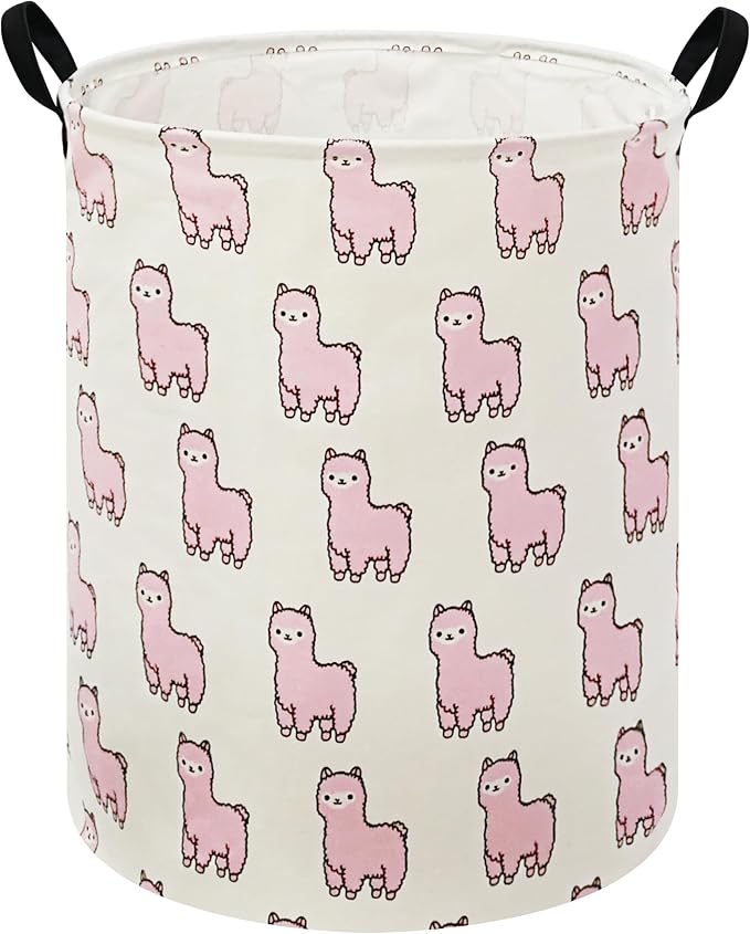 Baby Storage Basket Kids Hamper Nursery Bins Organizer Gift Toy Box Laundry Basket for Women Large Canvas Collapsible Chest for Home/Dorm/Office/Closet/Shelf/Room Decor