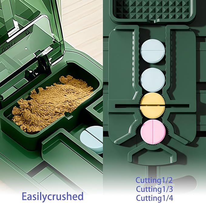 Pill Cutter, Pill Splitter for Small Pills, Cuts 1/2, 1/3, 1/4 Pills