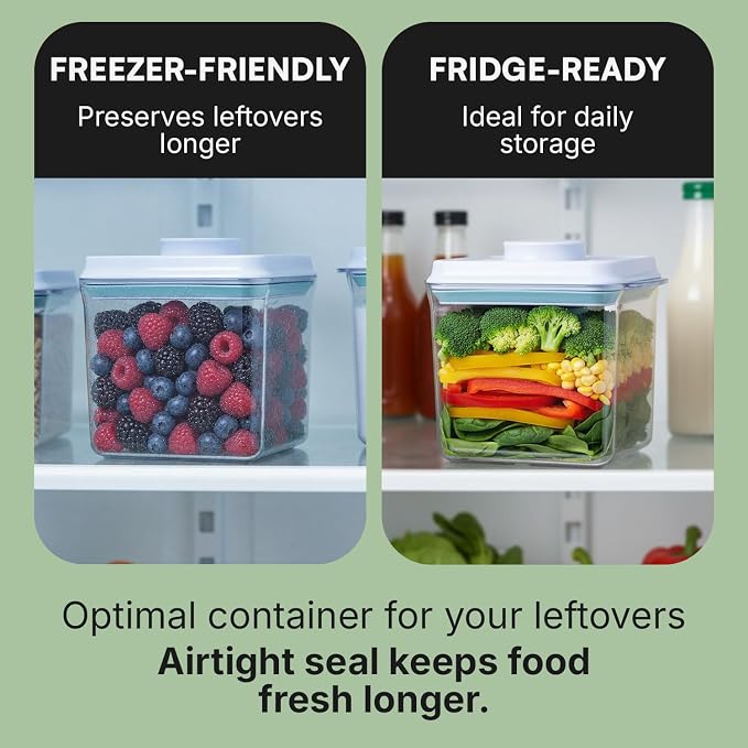 Bop Top Airtight Food Storage Containers | Pop-Top Lid | 7 Cups / 57 Oz | kitchen canister set, for flour, sugar, snacks, pasta, baking