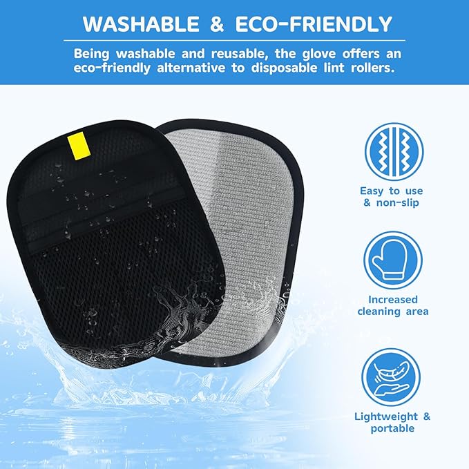 3PCS Pet grooming kit ,Pet hair removal glove | Dog Bath Brush | Pet Grooming Glovesc, Newly Upgraded Reusable Electrostatic Pet Hair Gloves & dog bath gloves for dog grooming & pet hair cleaning