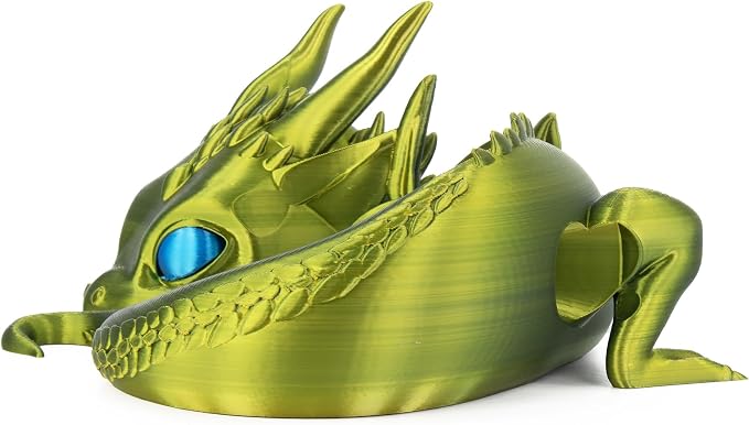 Dragon Stand for Echo Dot 4th/5th Gen, 3D Printed Dragon Amazon Echo Desktop Speakers, Holder for Echo Dot 5th Gen Echo Dot 4th Gen, Made in USA (Green Purple)